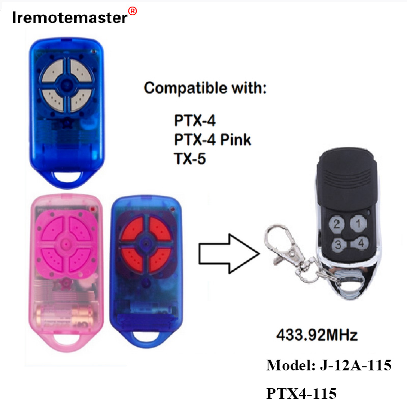 Rau PTX4 433.92 MHz Gate Garage Door Remote Control Rolling Code